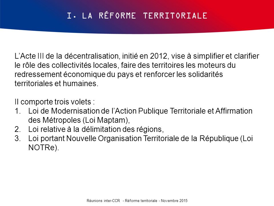 R Unions Inter Ccr Reforme Territoriale Ppt T L Charger